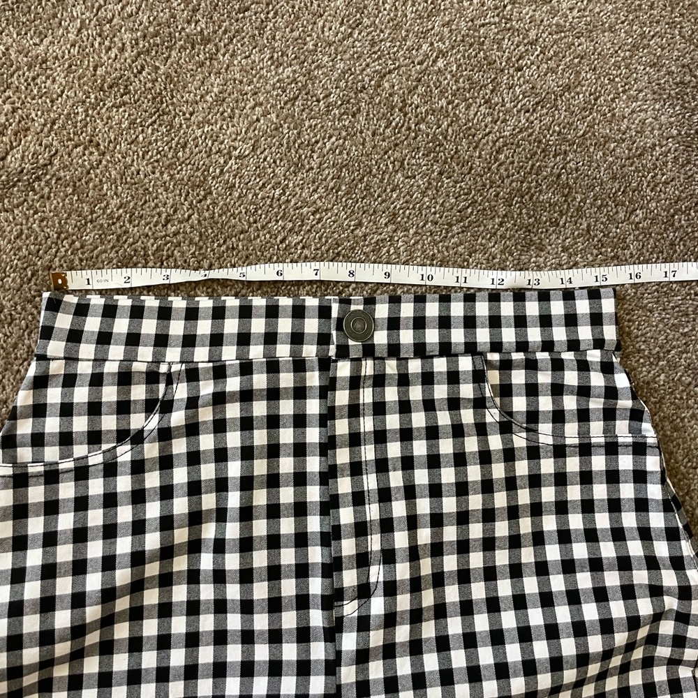 Free People - Gingham Florence Crop Pants / Black & White - Picture 3 of 6